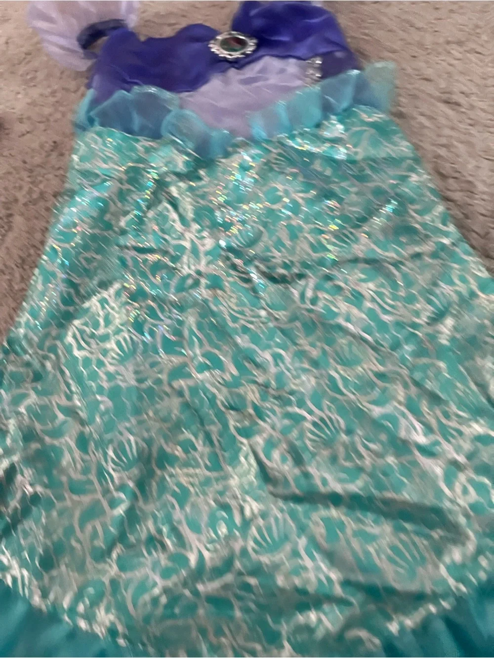 Girls Purple and Teal Mermaid Costume Dress